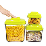 Vacuum Food Storage Containers by GENTEEN-Airtight Food Storage Containers-Cereal & Dry Containers Storage Set-Pack of 3.Kitchen,Pantry Organization for Cookie with BPA Free Material