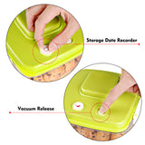 Vacuum Food Storage Containers by GENTEEN-Airtight Food Storage Containers-Cereal & Dry Containers Storage Set-Pack of 3.Kitchen,Pantry Organization for Cookie with BPA Free Material