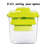 Vacuum Food Storage Containers by GENTEEN-Airtight Food Storage Containers-Cereal & Dry Containers Storage Set-Pack of 3.Kitchen,Pantry Organization for Cookie with BPA Free Material
